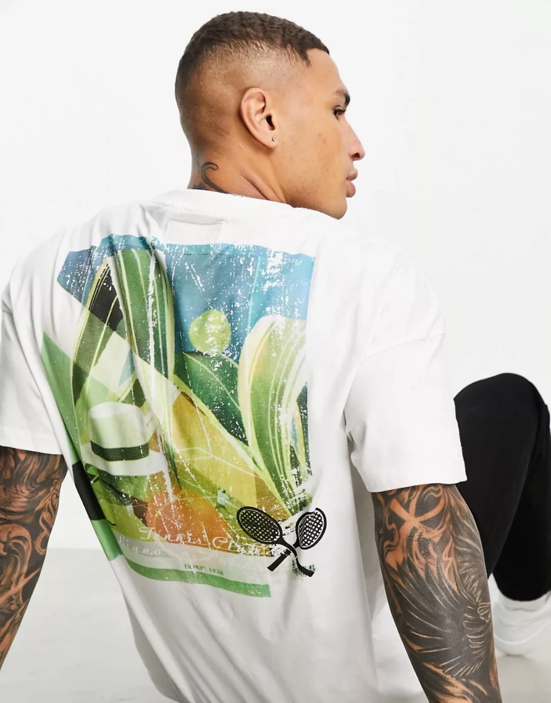 Liquor N Poker – Tennis Club – T-Shirt in Weiß mit Print günstig online kaufen