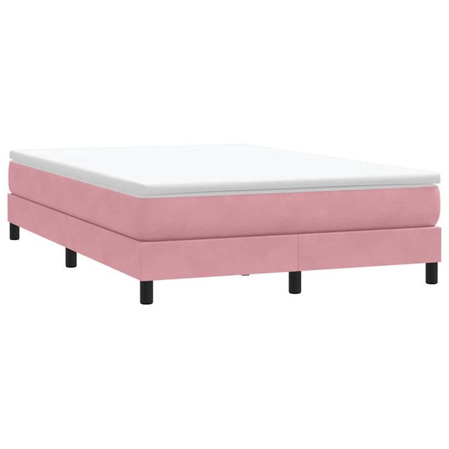 vidaXL Bett Boxspringbett ohne Matratze Rosa 140x220 cm Samt günstig online kaufen