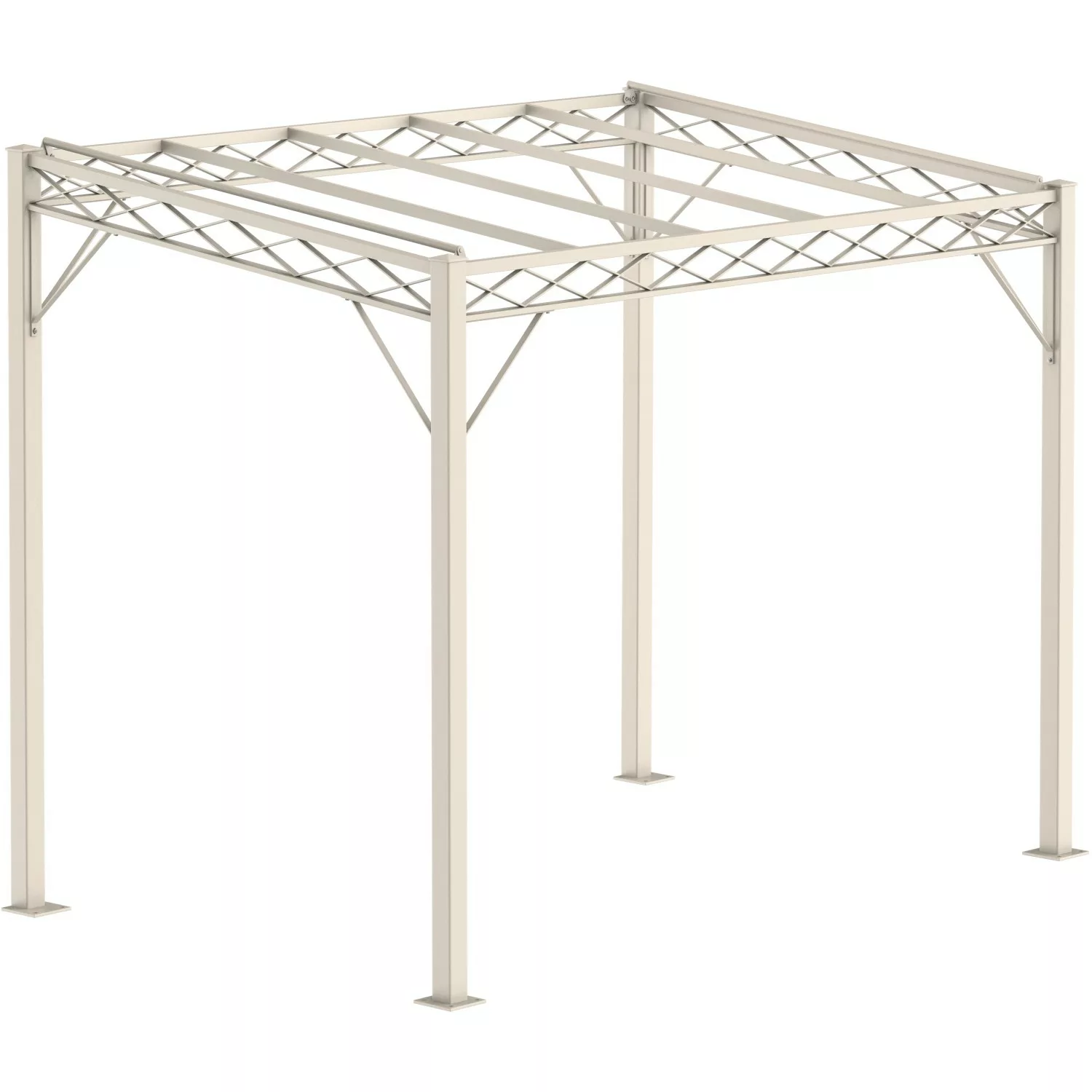 Eleo Pergola Ischia 252,2 cm x 308 cm x 204 cm Pulverbeschichtet Weiß günstig online kaufen