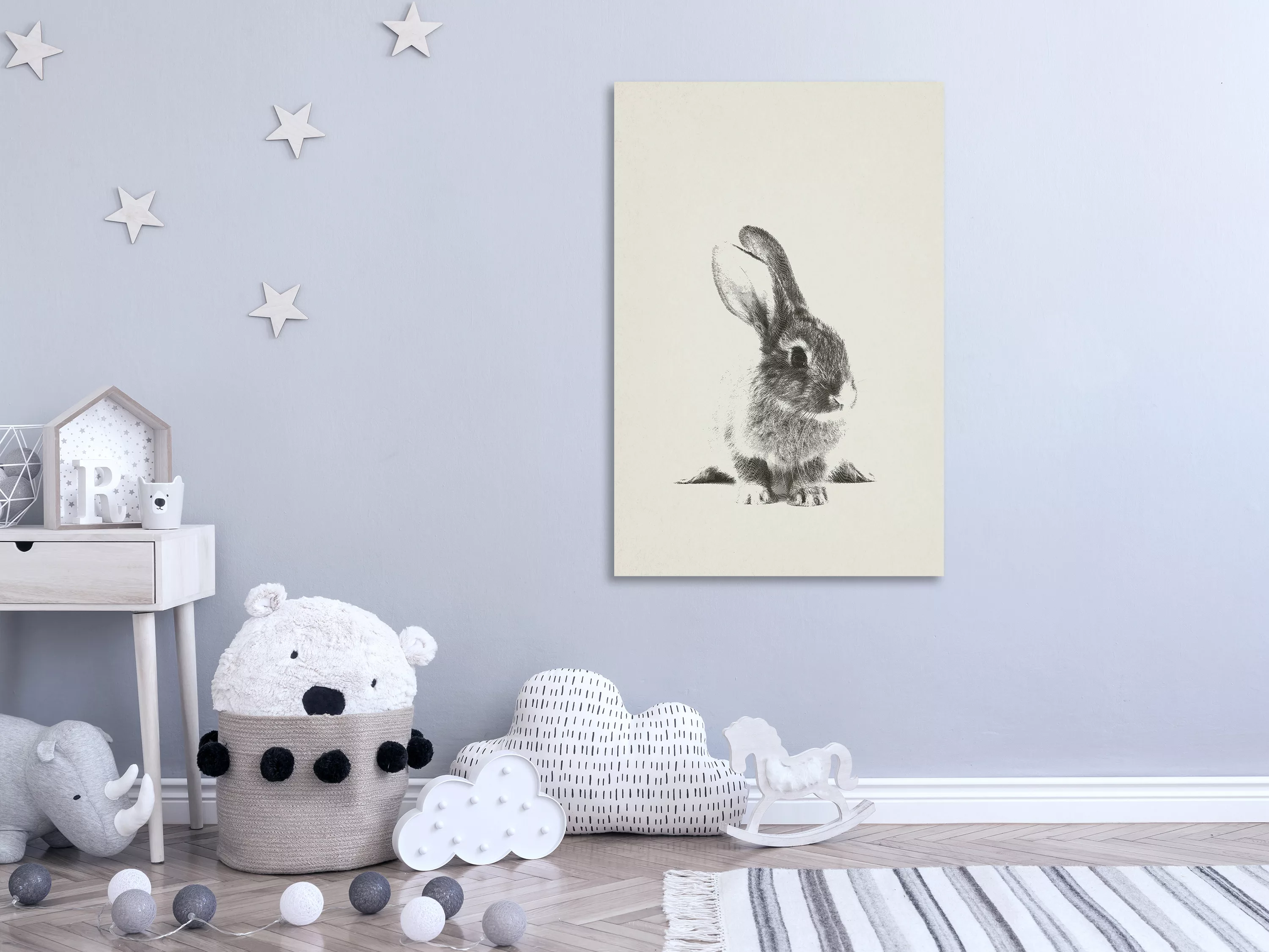 Wandbild - Fluffy Bunny (1 Part) Vertical günstig online kaufen