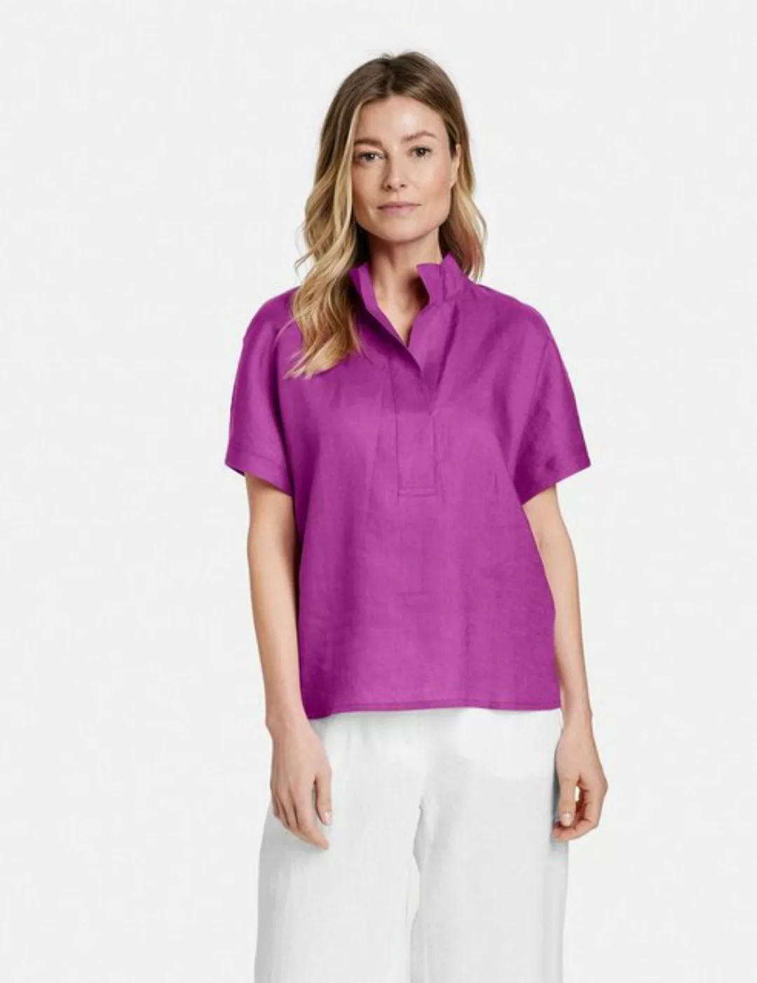 GERRY WEBER Kurzarmshirt Blusenshirt aus Leinen günstig online kaufen