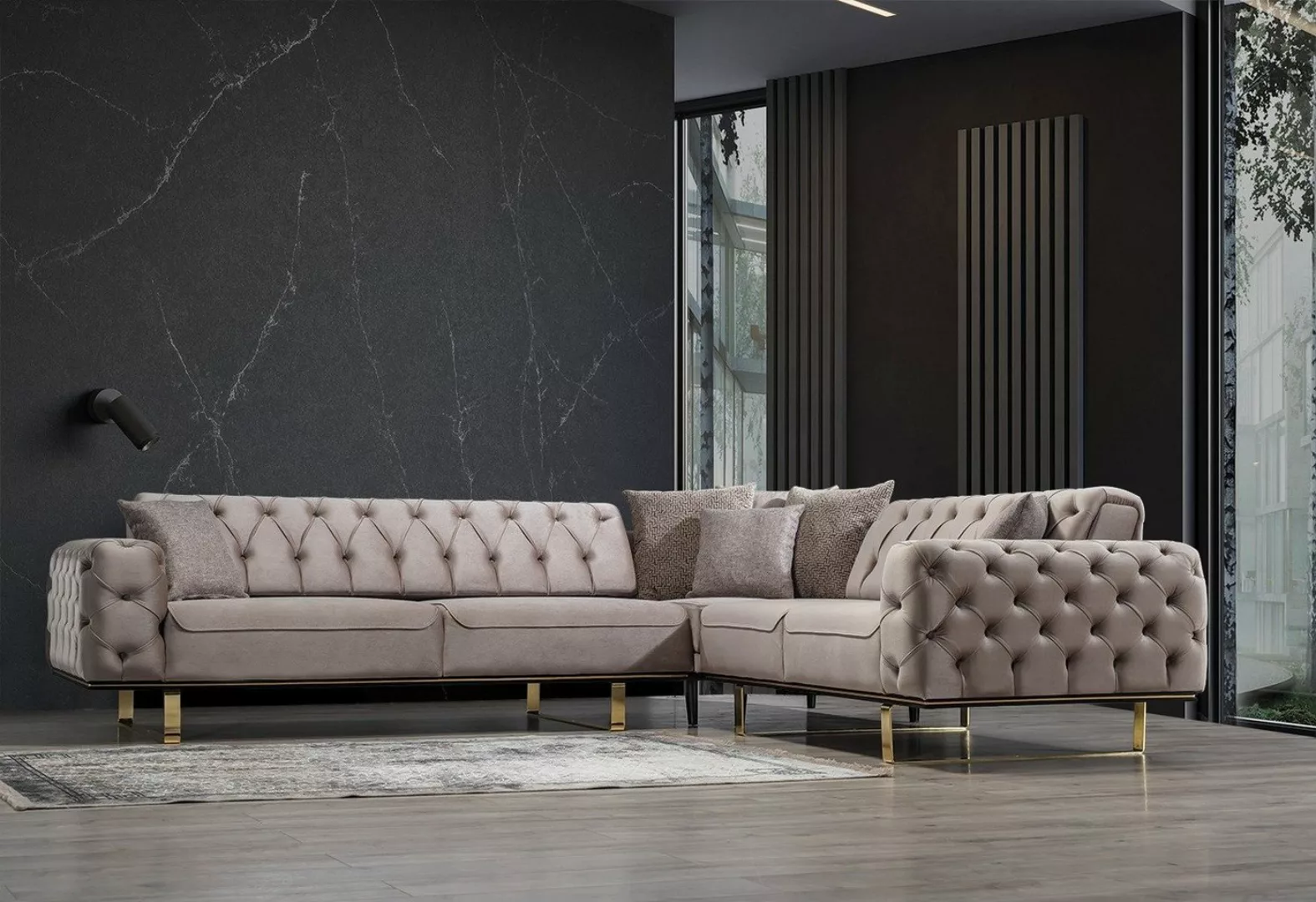 Villa Möbel Ecksofa Roma, 1, Quality Made in Turkey- Pflegeleichter Mikrofa günstig online kaufen