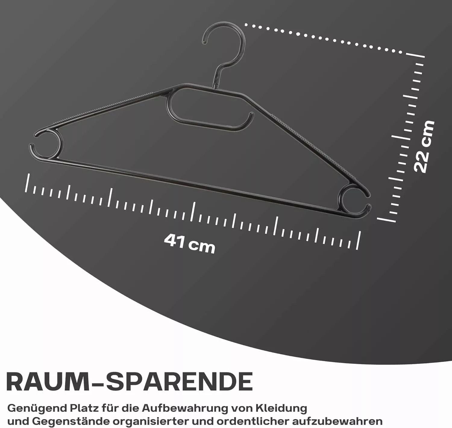 2friends Kleiderbügel Großpackung Schwarze Kleiderbügel 50 günstig online kaufen
