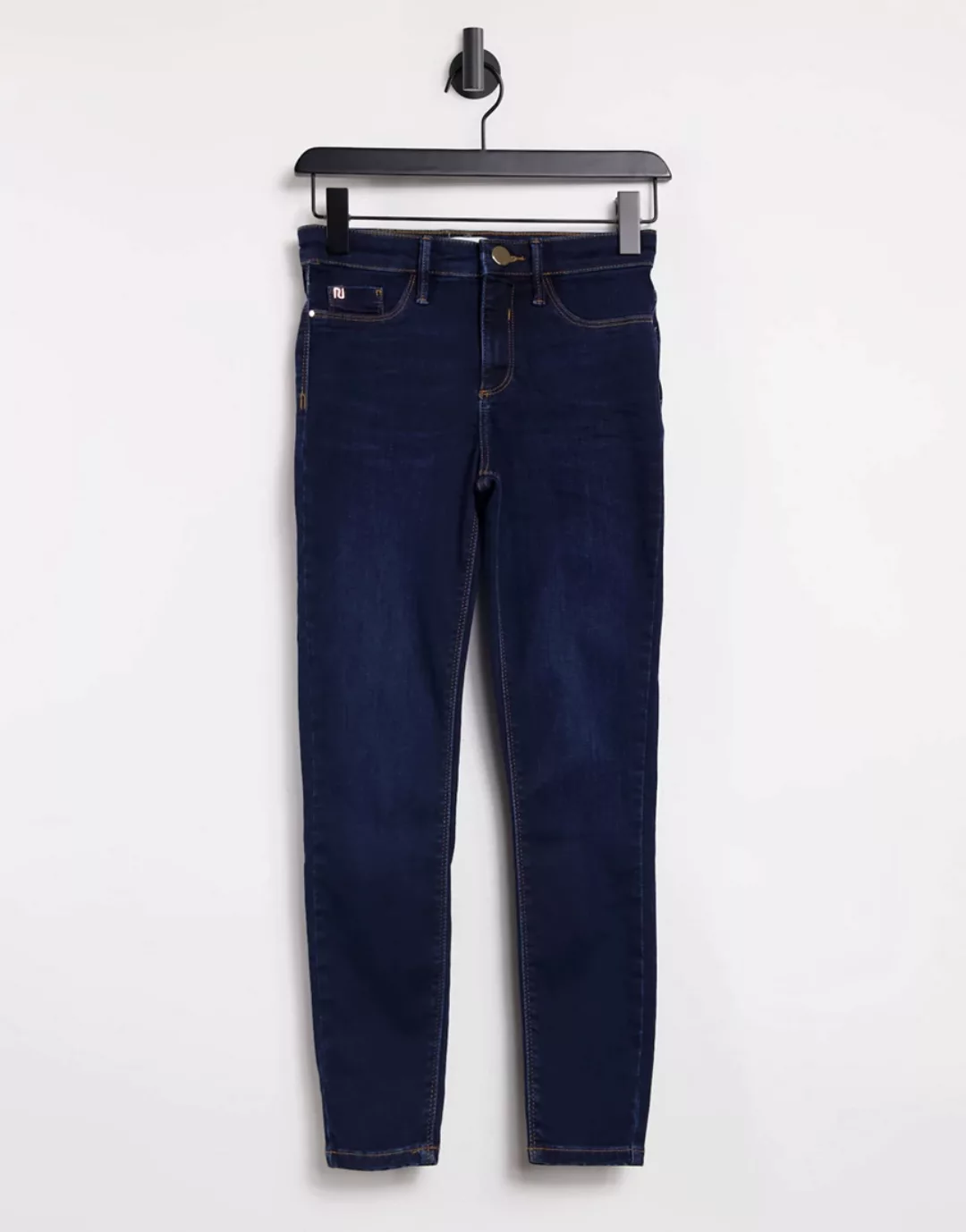 River Island – Molly – Enge Jeans in Indigo-Blau günstig online kaufen