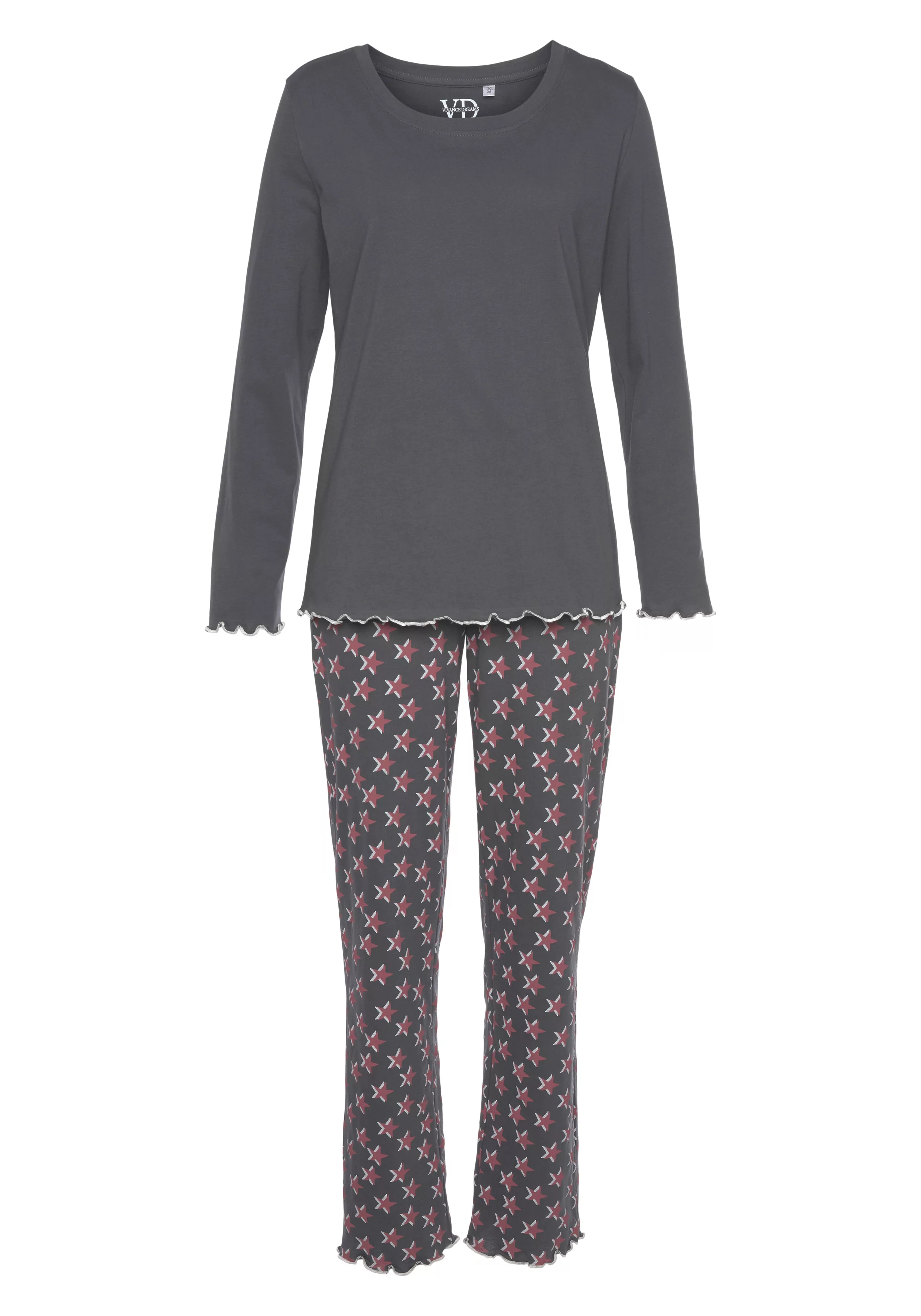 Vivance Dreams Pyjama, (2 tlg.), mit Sternenprint günstig online kaufen
