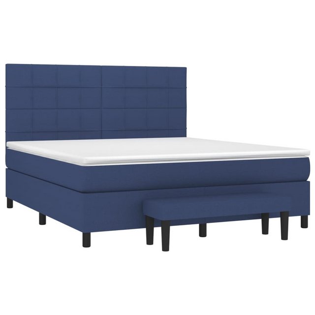 vidaXL Boxspringbett Boxspringbett mit Matratze und Fusshocker Stoff (160 x günstig online kaufen