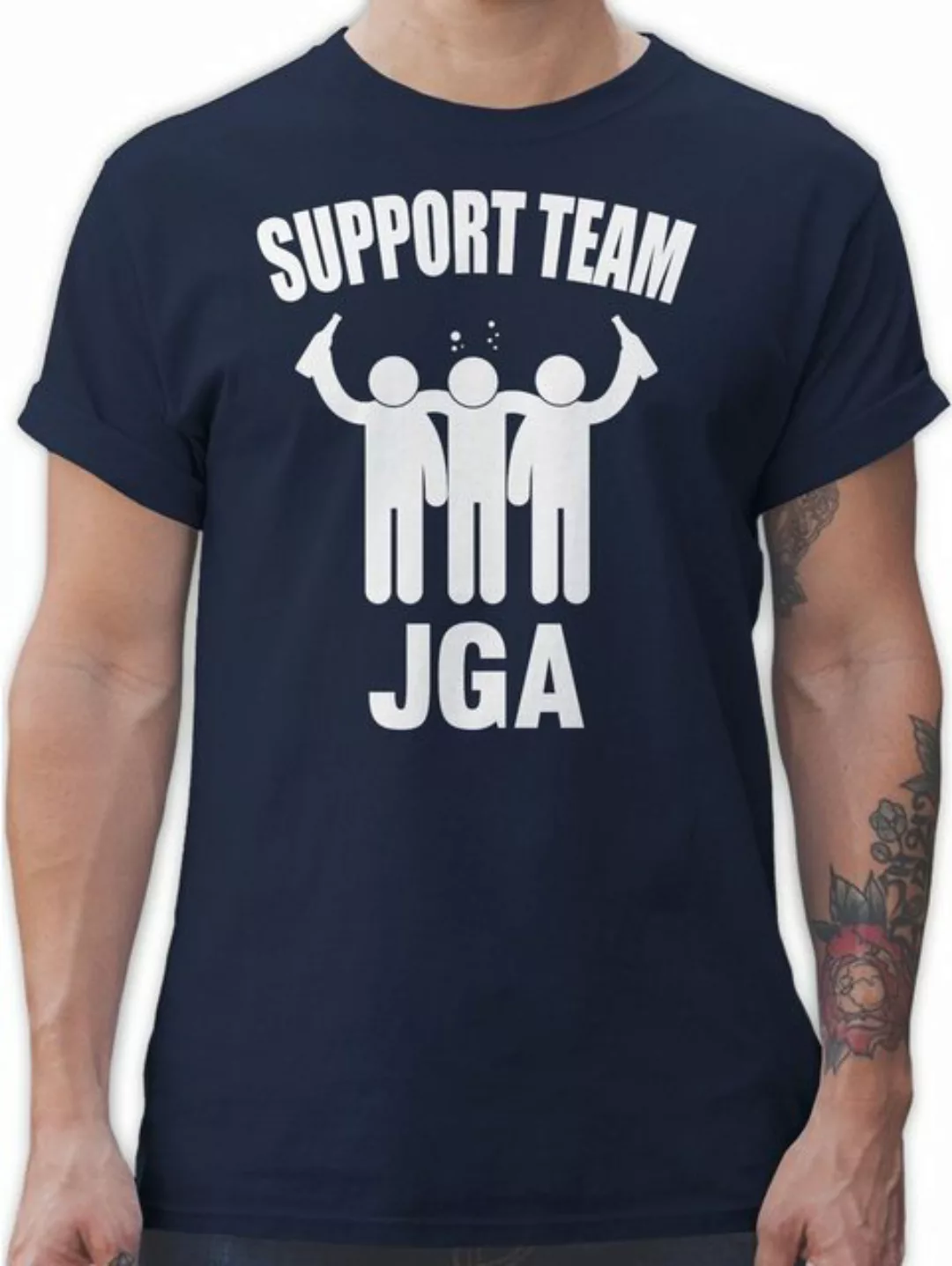 Shirtracer T-Shirt Support Team - Groom Crew JGA Männer günstig online kaufen