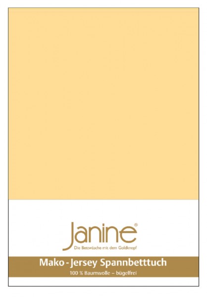 Janine Janine Spannbetttuch Mako-Feinjersey 5007 vanille (23) Größe:  150x2 günstig online kaufen