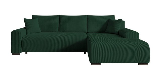 storez24 Ecksofa Nelly, mit Bettkasten und Schlaffunktion, Cordstoff, L-For günstig online kaufen