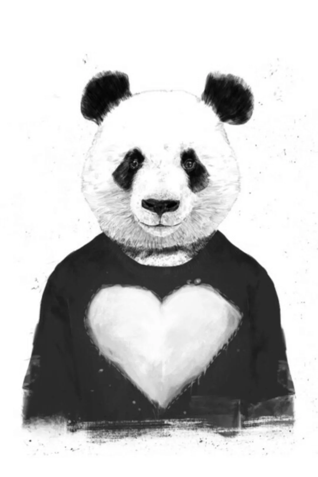 Poster / Leinwandbild - Lovely Panda günstig online kaufen