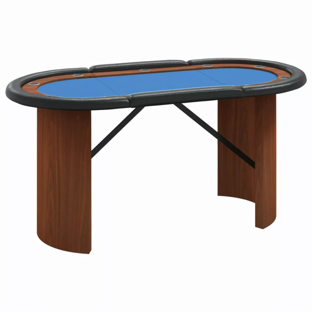 Vidaxl Pokertisch 10 Spieler Blau 160x80x75 Cm günstig online kaufen