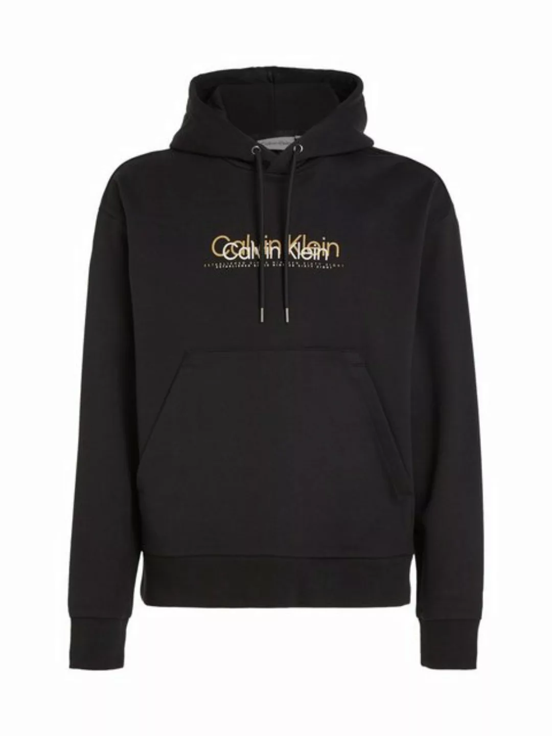 Calvin Klein Kapuzensweatshirt DOUBLE FLOCK LOGO HOODIE mit Markenlabel günstig online kaufen