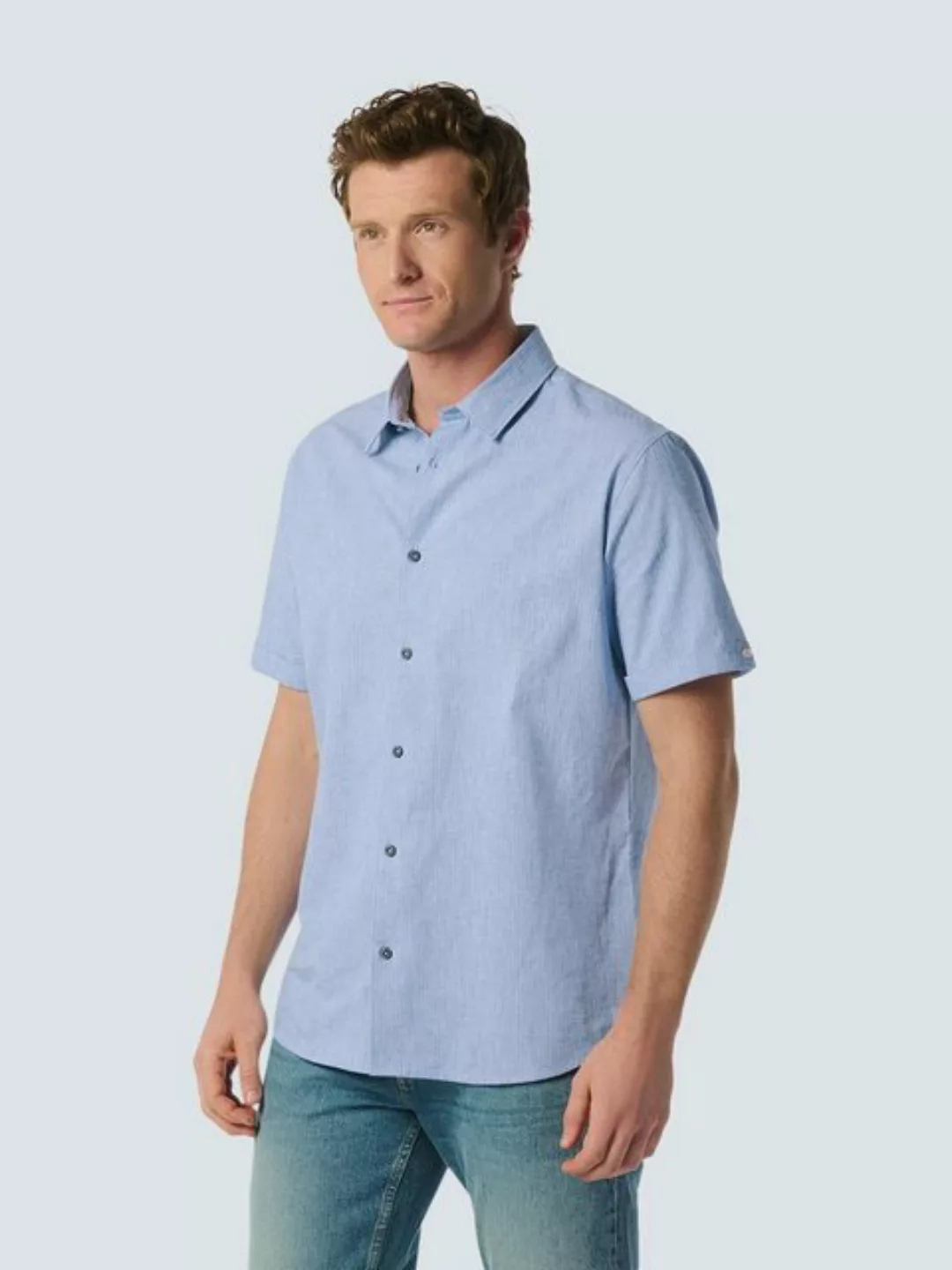 NO EXCESS T-Shirt Shirt Short Sleeve 2 Tone With Line günstig online kaufen