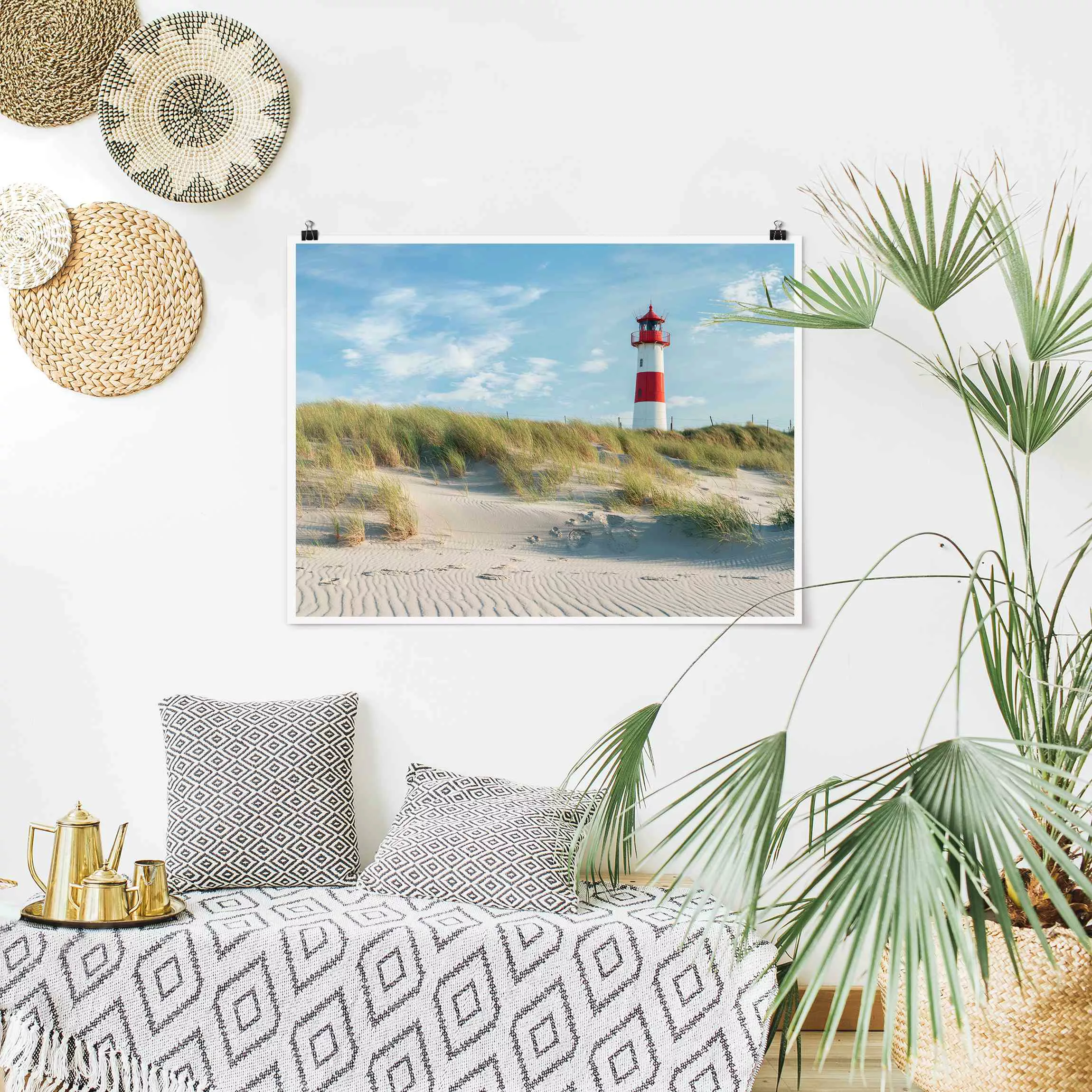 Poster Leuchtturm an der Nordsee günstig online kaufen