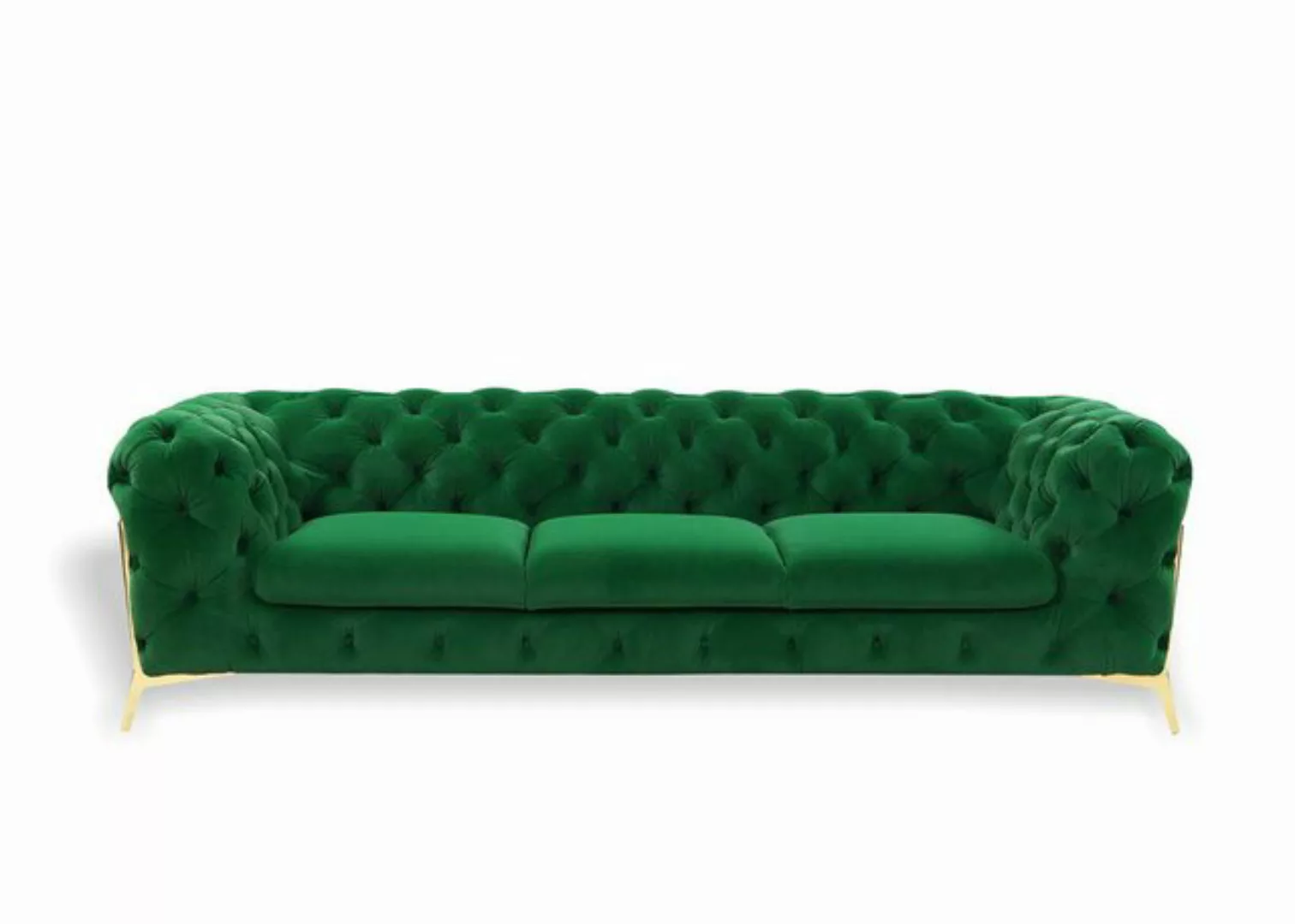 Xlmoebel Sofa Dreisitzer Ledersofa mit Design-Elementen und Chesterfield-St günstig online kaufen