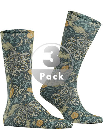 Burlington Seaweed Herren Socken, 40-46, Blau, AnderesMuster, Baumwolle, 21 günstig online kaufen