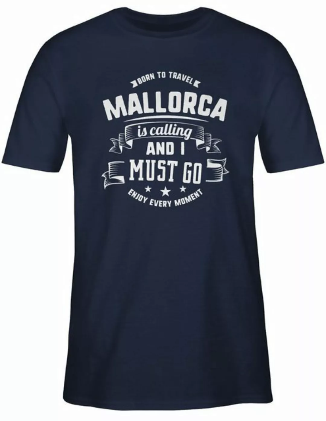 Shirtracer T-Shirt Mallorca is calling and I must go Weiß Länder Wappen günstig online kaufen