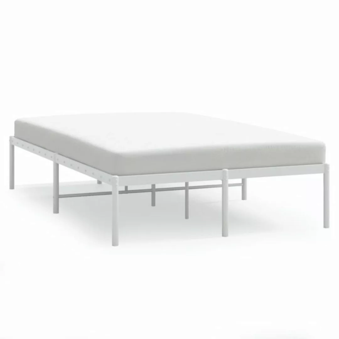 furnicato Bett Bettgestell Metall Weiß 120x200 cm günstig online kaufen