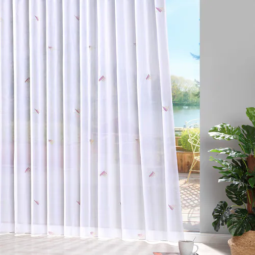 Weckbrodt Gardine »Lissi«, (1 St.), Voile, bedruckt, Allover, Motiv, halbtr günstig online kaufen