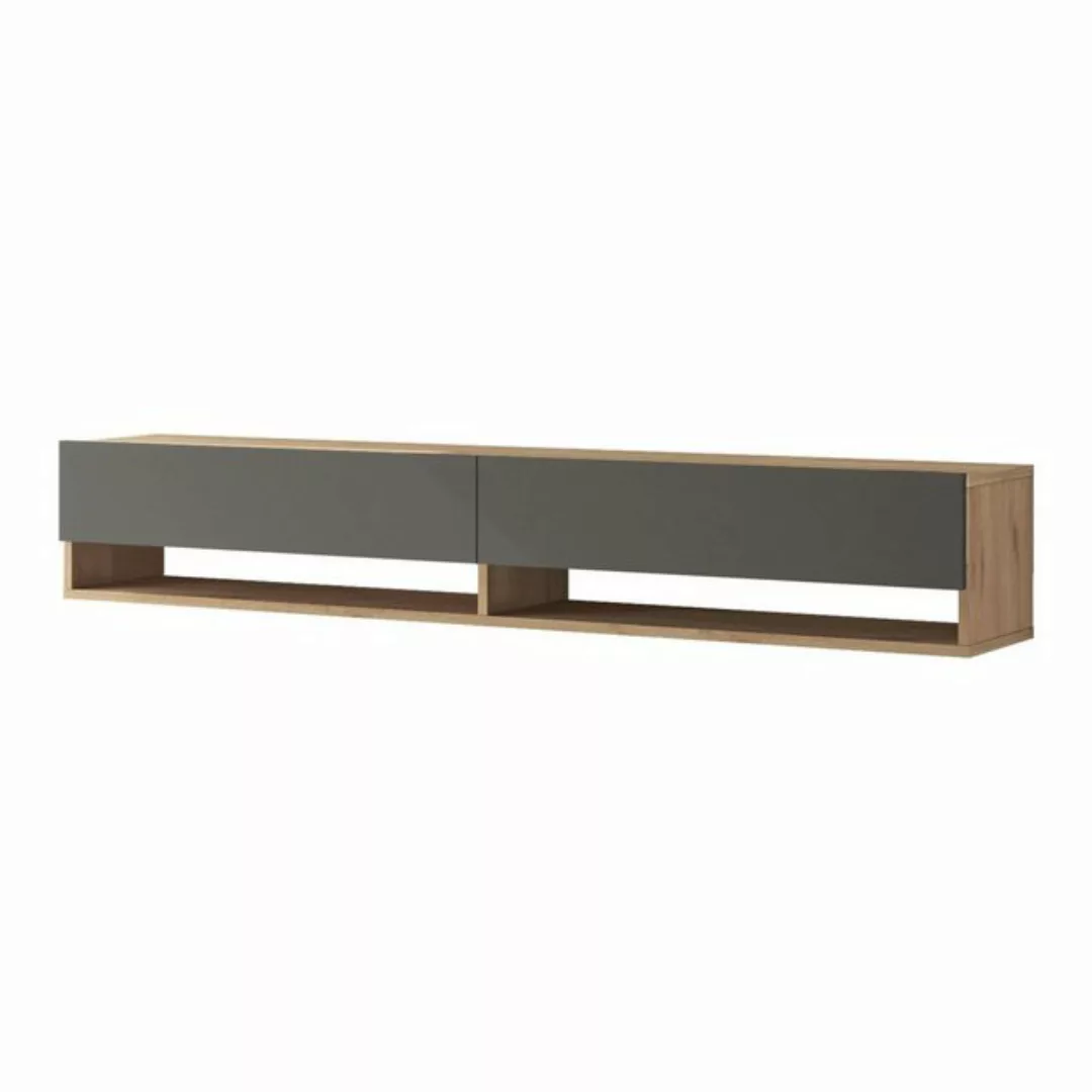 en.casa TV-Schrank »Laitila« TV Hängeboard 180x31,5x29,5cm Eiche/Anthrazit günstig online kaufen