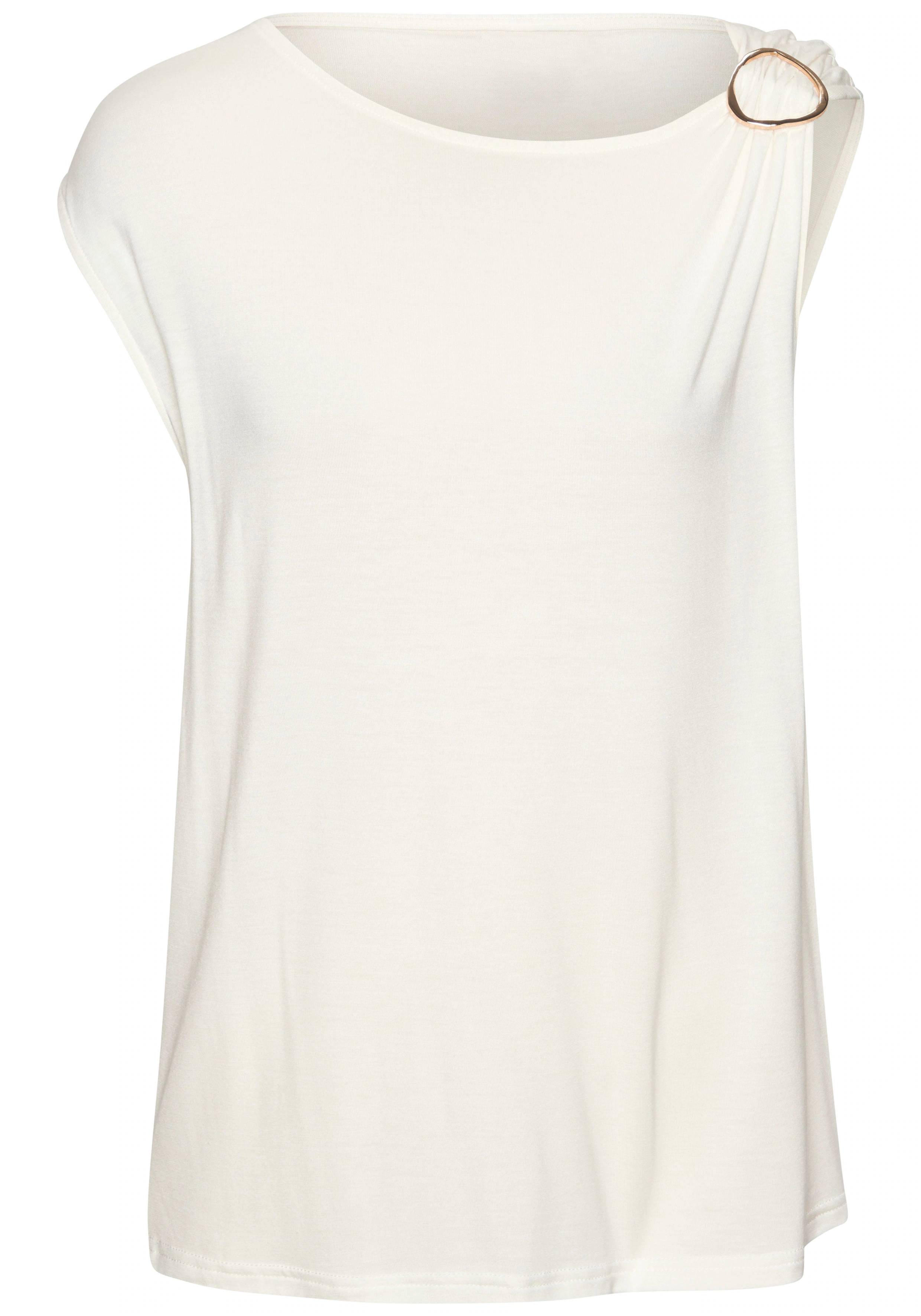 Vivance Kurzarmshirt, mit Zierschnalle, Sommertop, casual günstig online kaufen