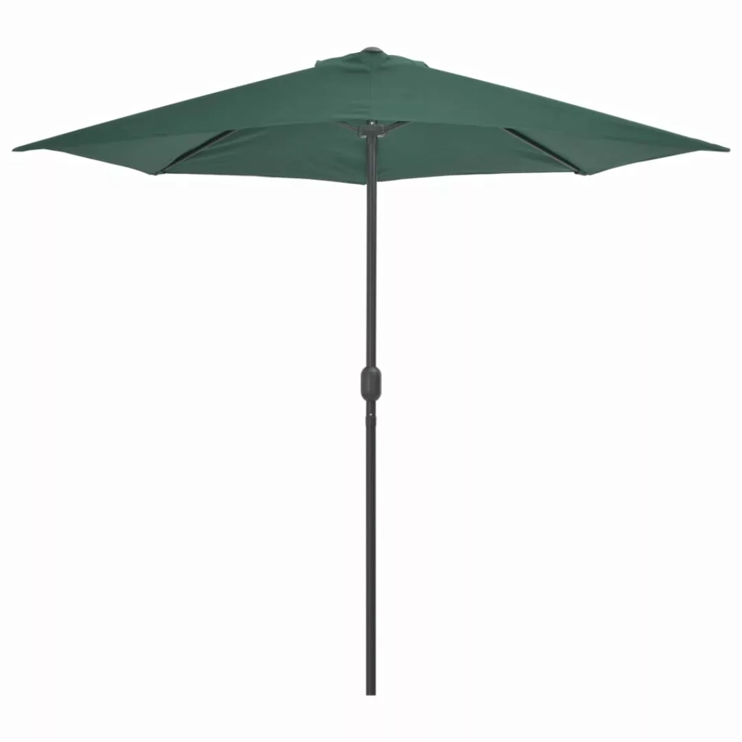 Balkon-sonnenschirm Mit Alu-mast Grün 270ã135 Cm Halbrund günstig online kaufen