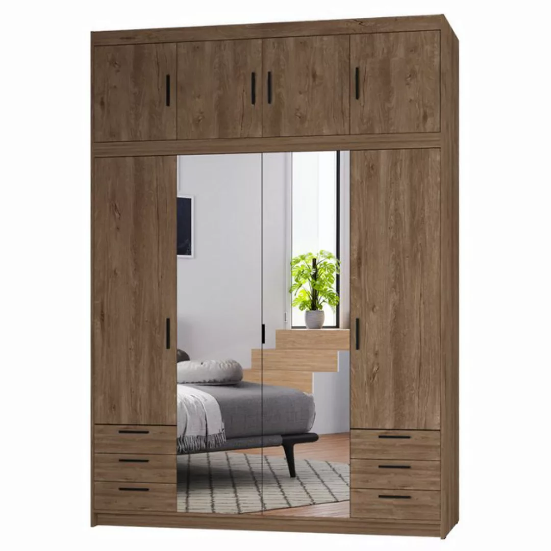 Furnix Kleiderschrank Eliza 176 cm Schrank mit Spiegel und Schubladen mit/o günstig online kaufen