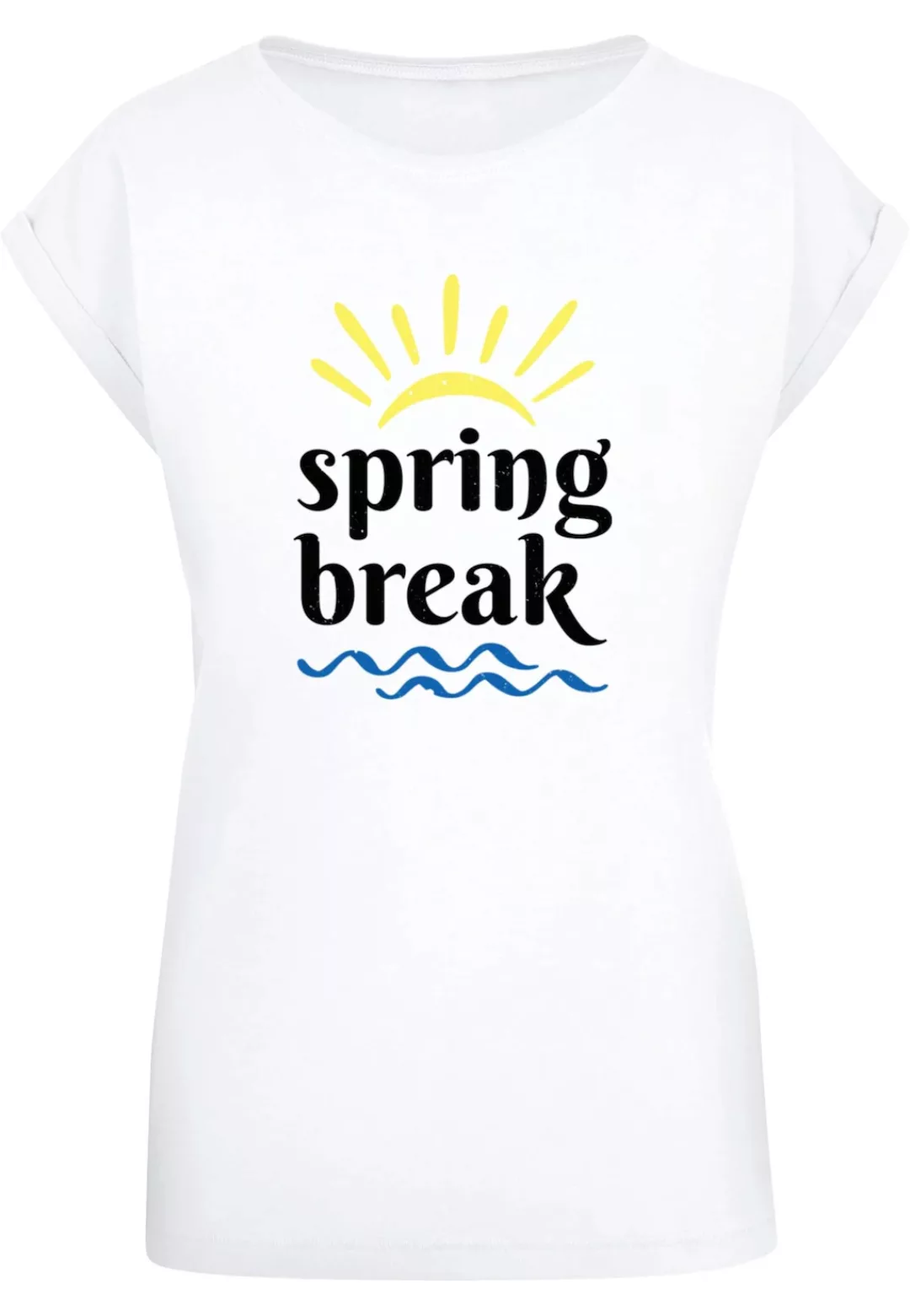 Merchcode T-Shirt "Merchcode Damen Ladies Spring break - Extended Shoulder günstig online kaufen