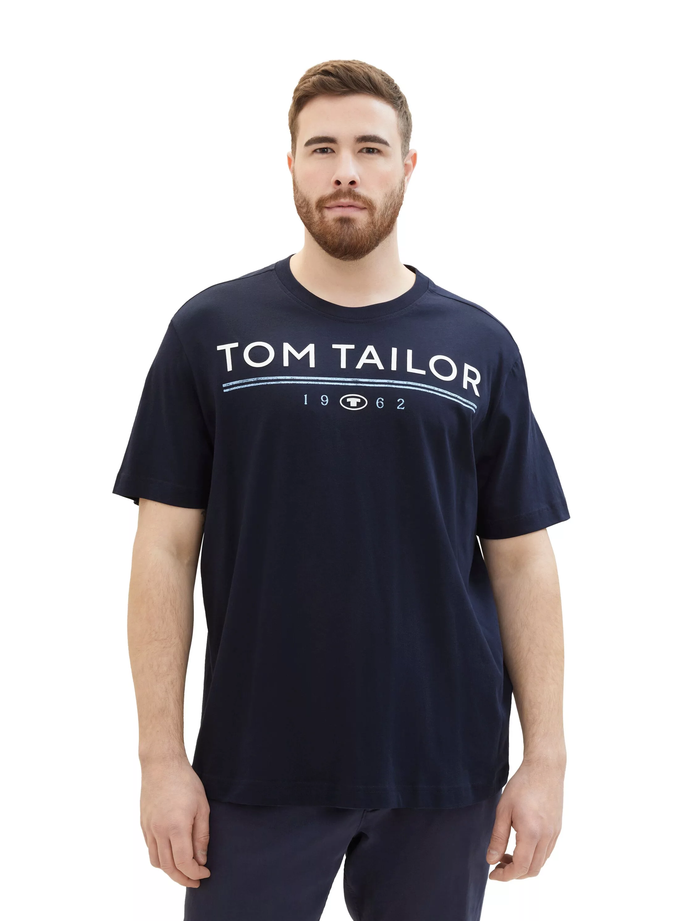 TOM TAILOR PLUS T-Shirt, mit großem Logo-Print und Rundhalsausschnitt günstig online kaufen