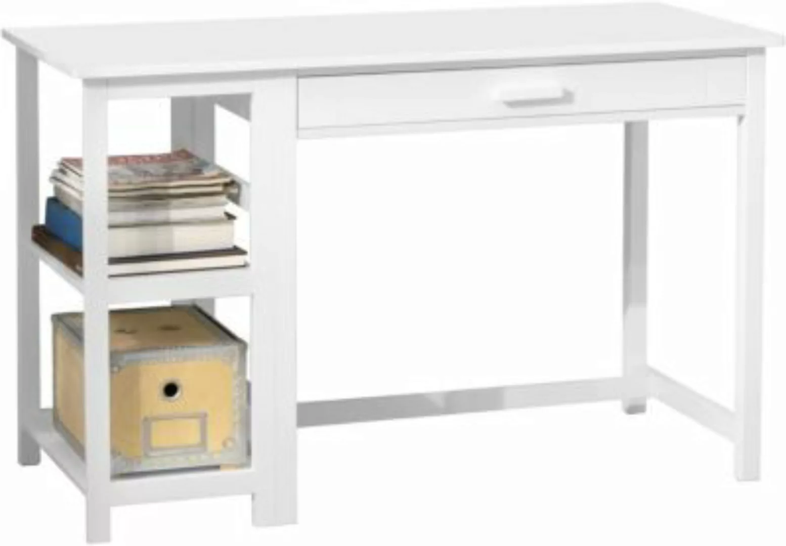 SoBuy® Schreibtisch mit 2 Ablagen und 1 Schublade Computertisch Bürotisch A günstig online kaufen