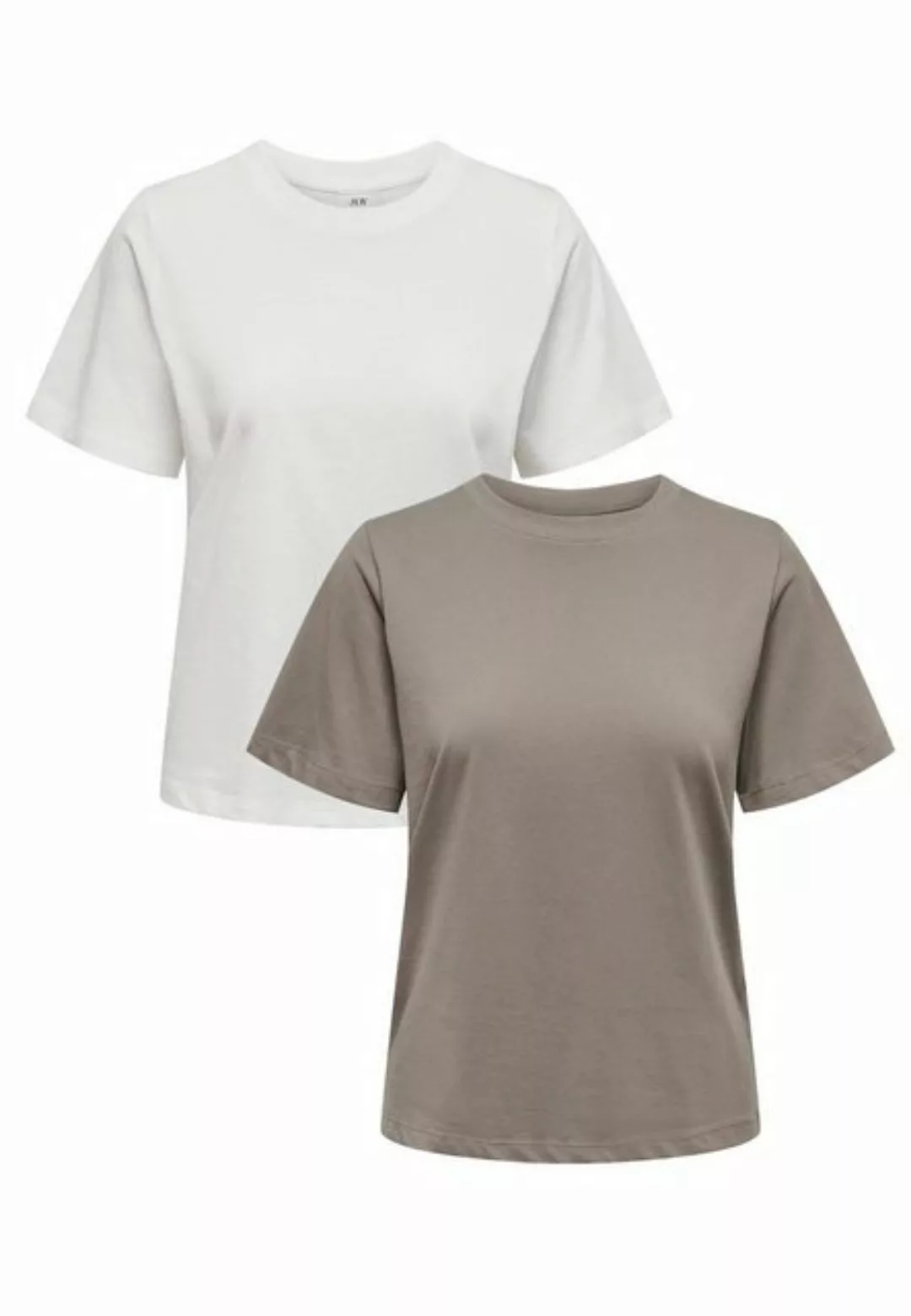 JACQUELINE de YONG T-Shirt Basic T-Shirt 2-er Set VMPAULA (2-tlg) 5417 in B günstig online kaufen
