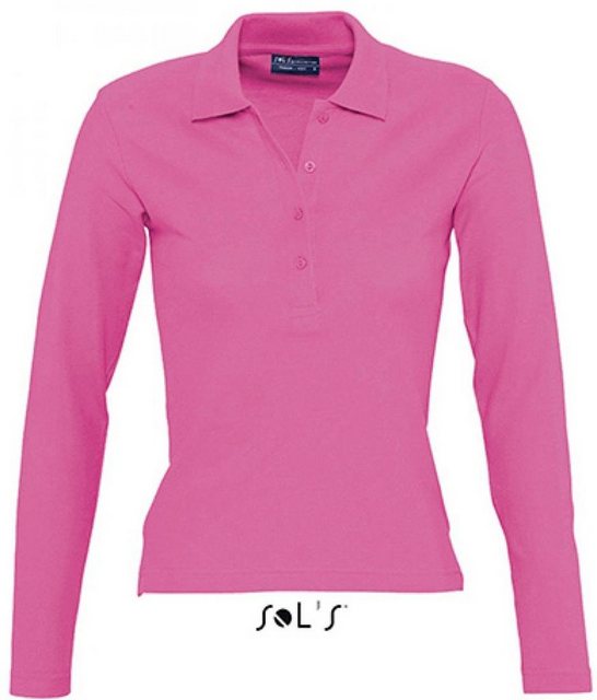 SOLS Langarmshirt Damen Longsleeve Poloshirt Podium / Vier Knöpfe günstig online kaufen