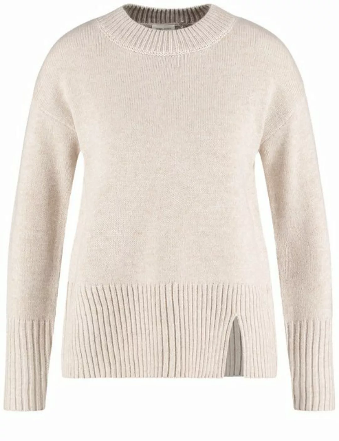 GERRY WEBER Rundhalspullover Kuscheliger Strickpullover mit Saumschlitz günstig online kaufen