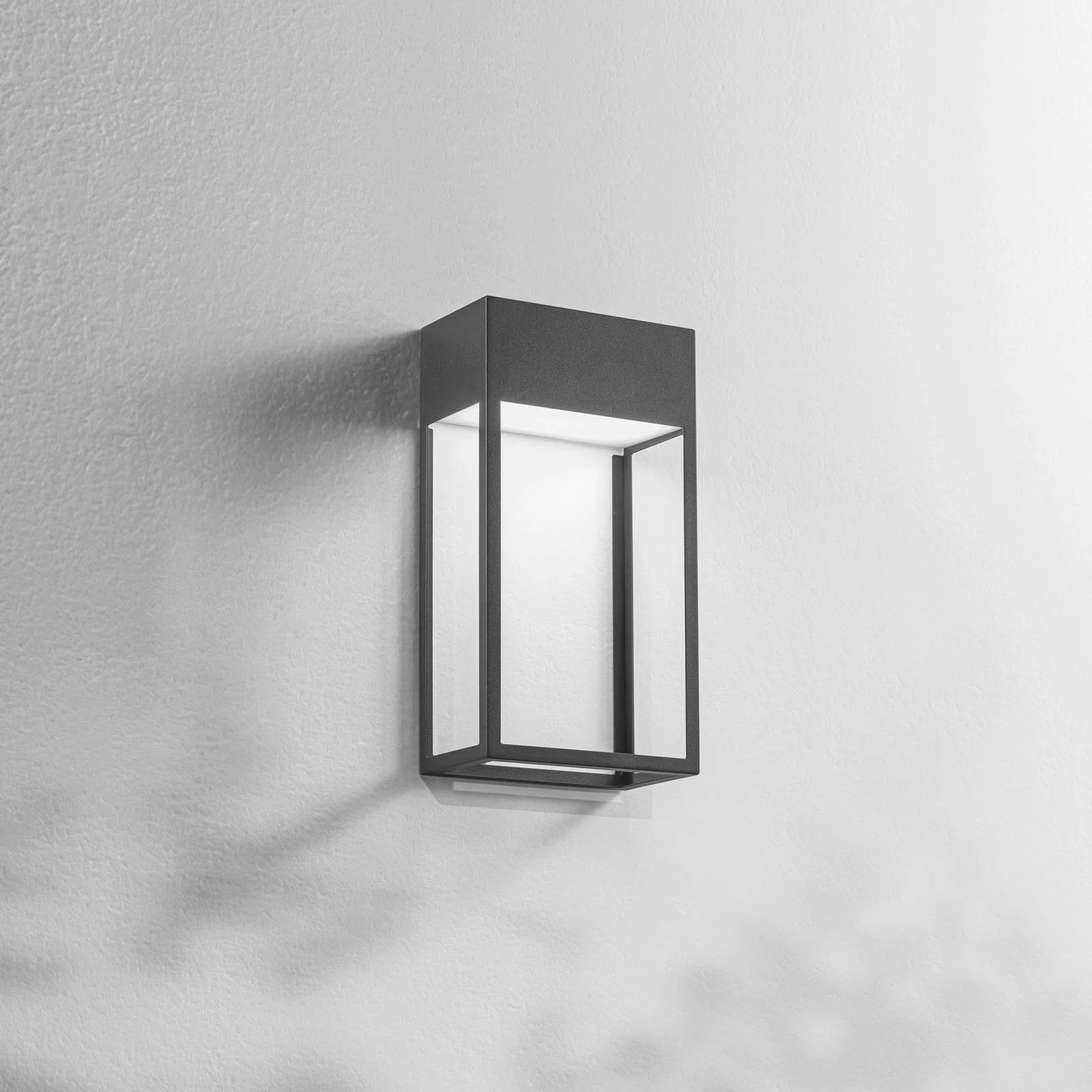 LED-Außenwandleuchte Edo, dunkgelgrau, Metall, 30 cm, IP65 günstig online kaufen