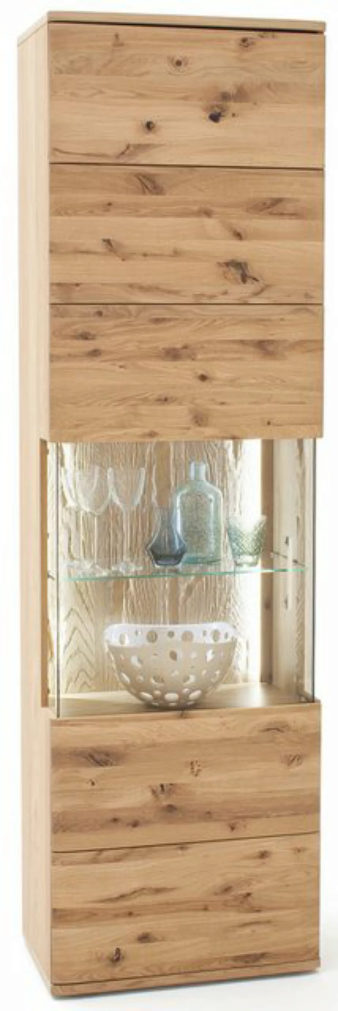 MCA furniture Vitrine Vitrine 2 Santori, Eiche Bianco, LED Beleuchtung günstig online kaufen