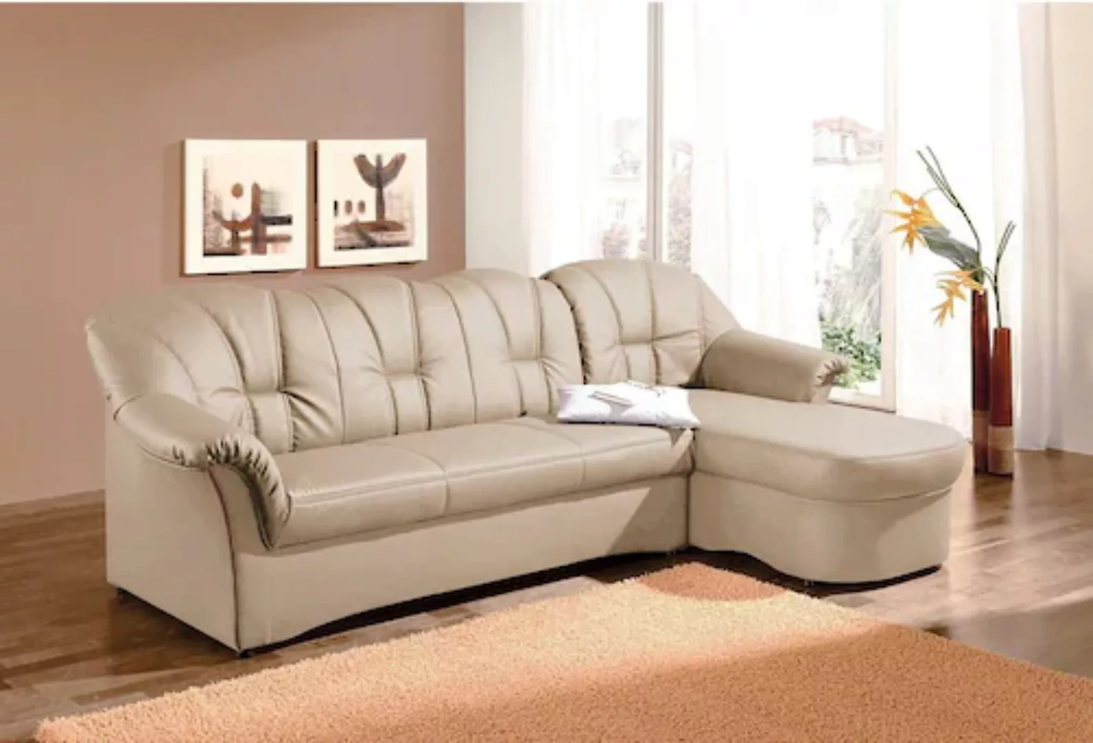 DOMO collection Ecksofa Papenburg L-Form, in großer Farbvielfalt, wahlweise günstig online kaufen