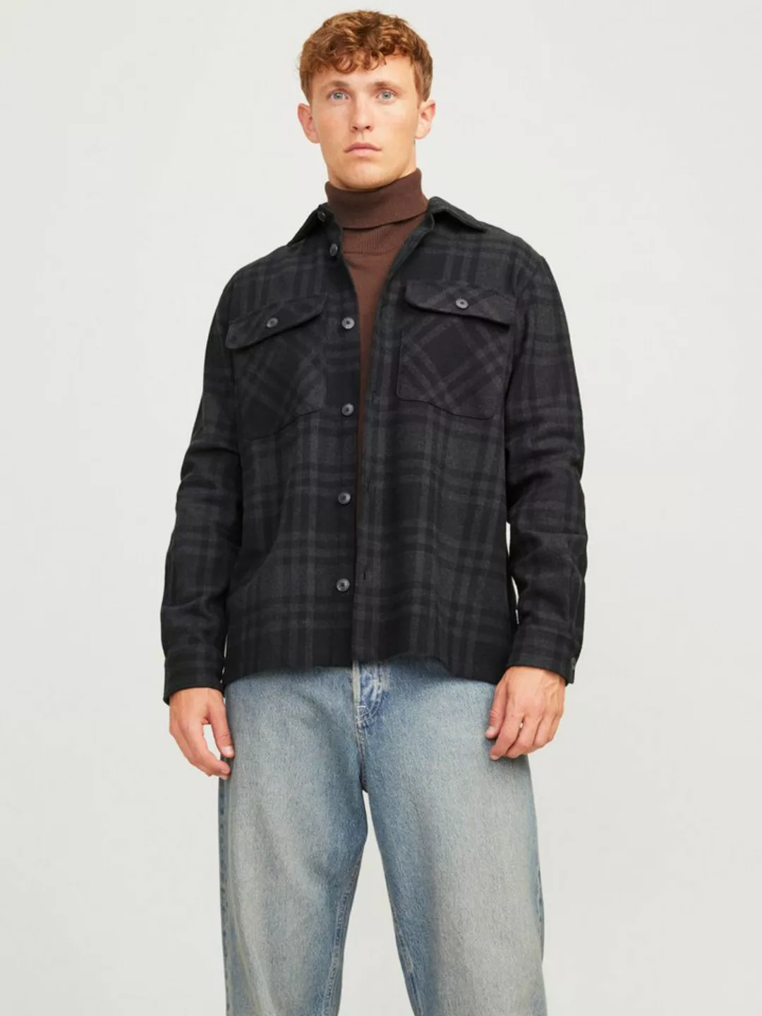 Jack & Jones Langarmhemd JPRRAYMOND MELANGE CHECK LS OVERSHIRT SN günstig online kaufen