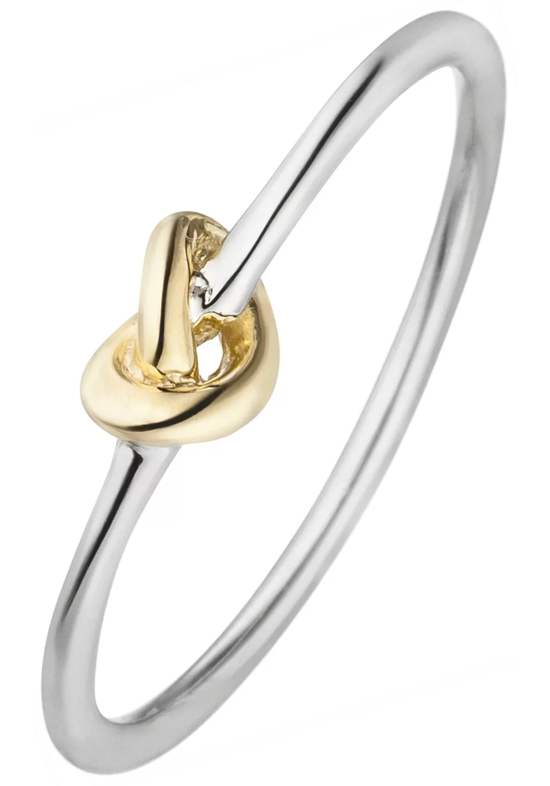 JOBO Fingerring "Knoten", 925 Silber bicolor vergoldet günstig online kaufen