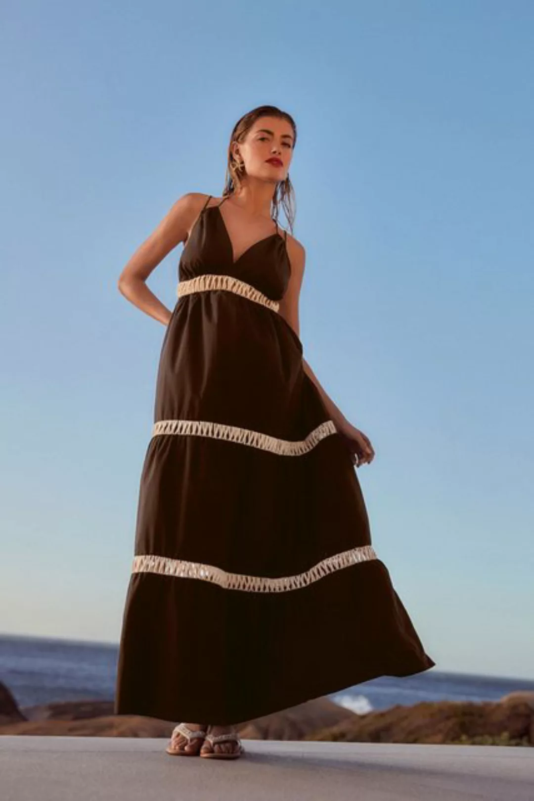 Next Sommerkleid Gestuftes Sommerkleid (1-tlg) günstig online kaufen