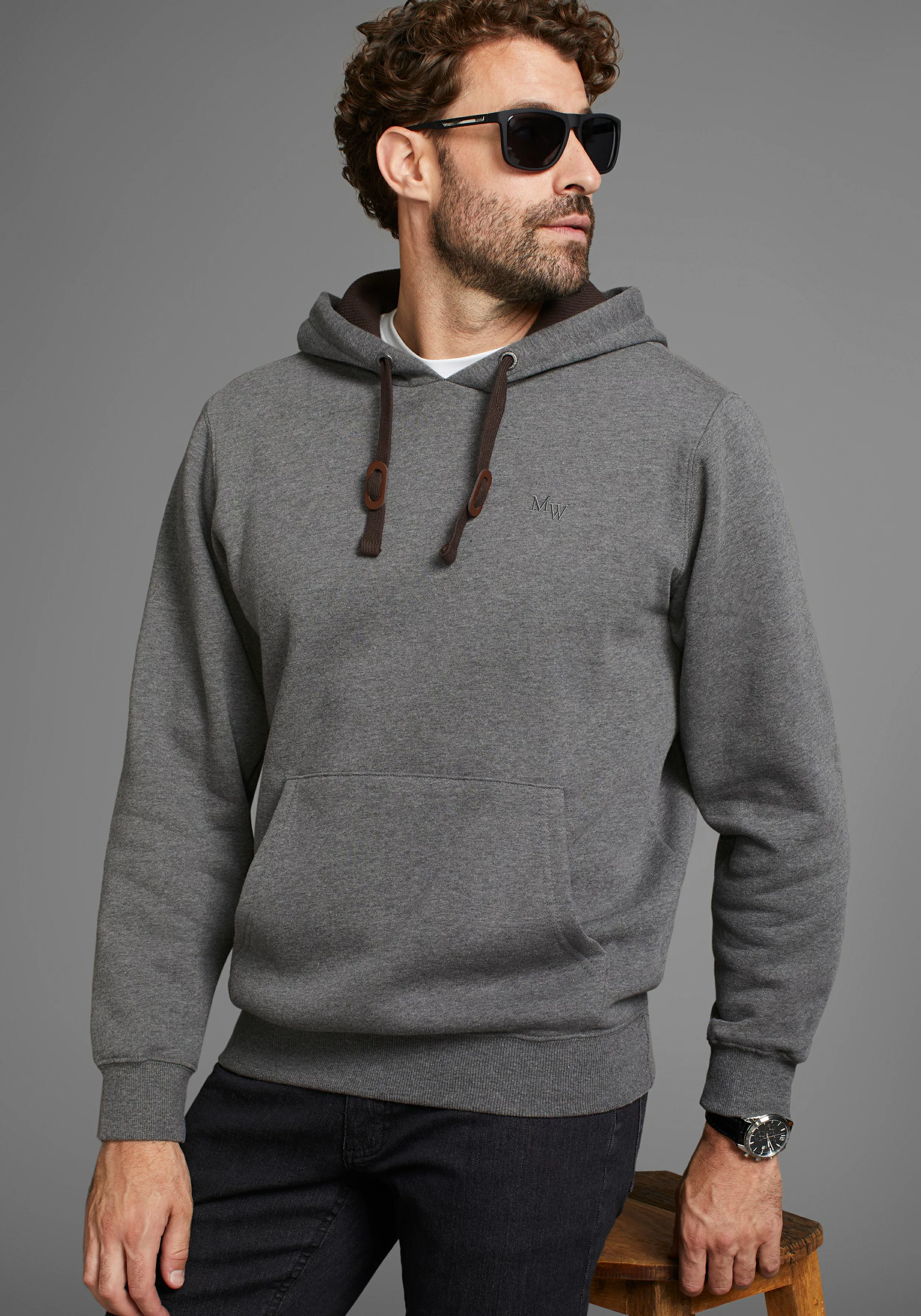 Mans World Kapuzensweatshirt, mit Kontrast- Details günstig online kaufen