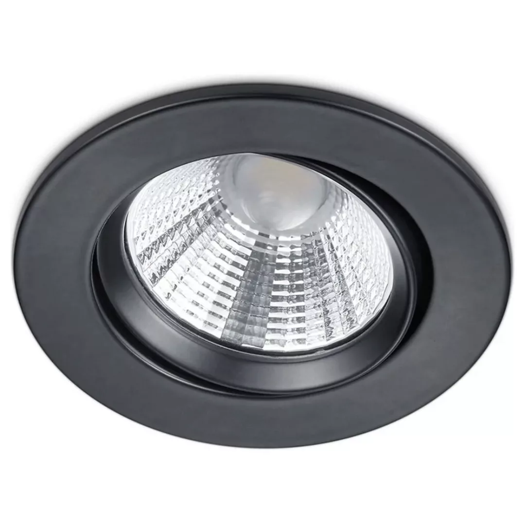 LED Einbaustrahler Pamir in Schwarz-matt rund 5,5W 345lm günstig online kaufen