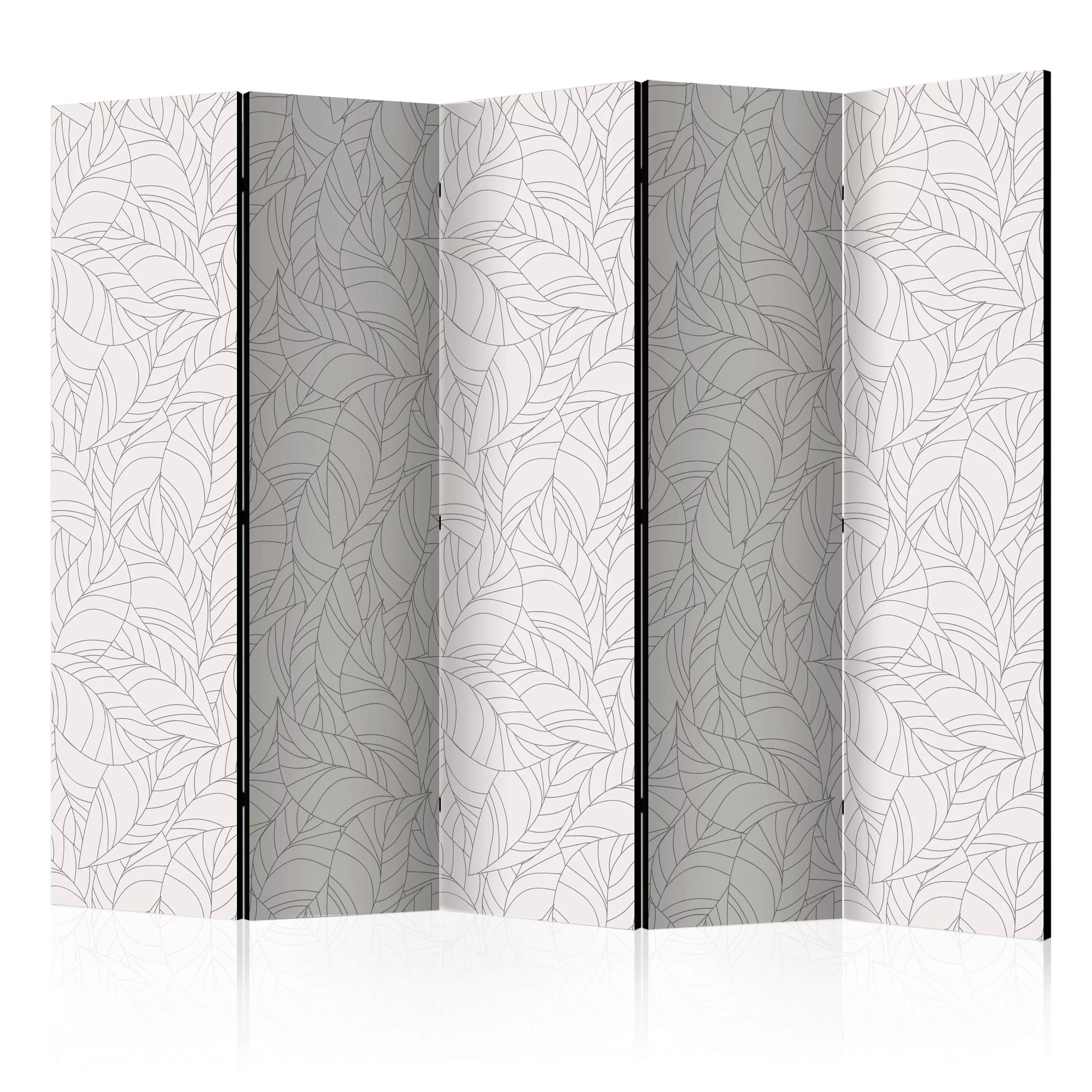 5-teiliges Paravent - Colourless Leaves Ii [room Dividers] günstig online kaufen