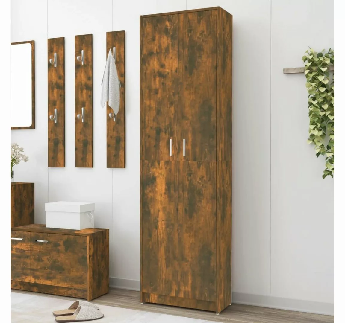 vidaXL Kleiderschrank Garderobenschrank Räuchereiche 55x25x189 cm Holzwerks günstig online kaufen