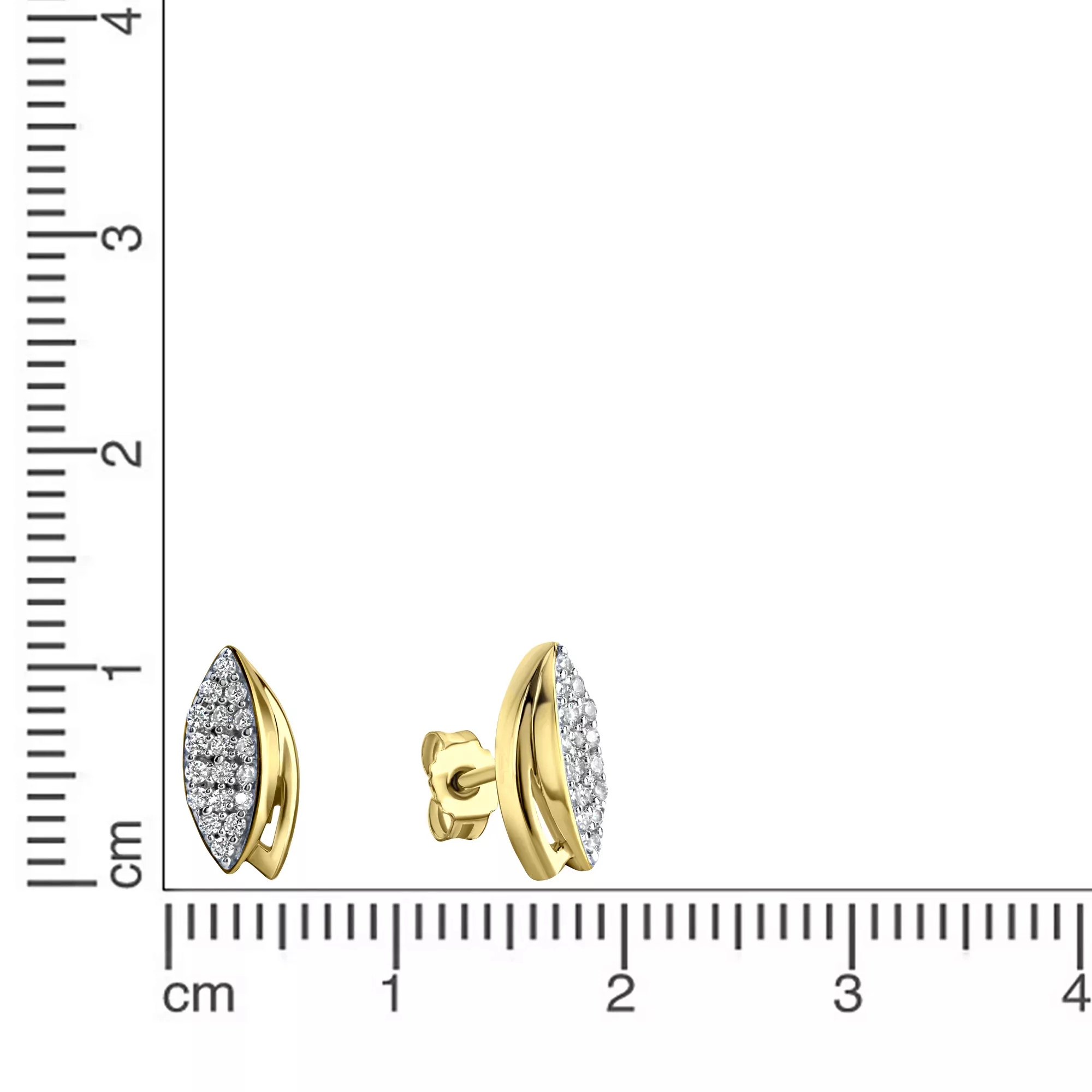 Fascination by Ellen K. Paar Ohrstecker »Gold 375 mit 36x Zirkonia weiß« günstig online kaufen