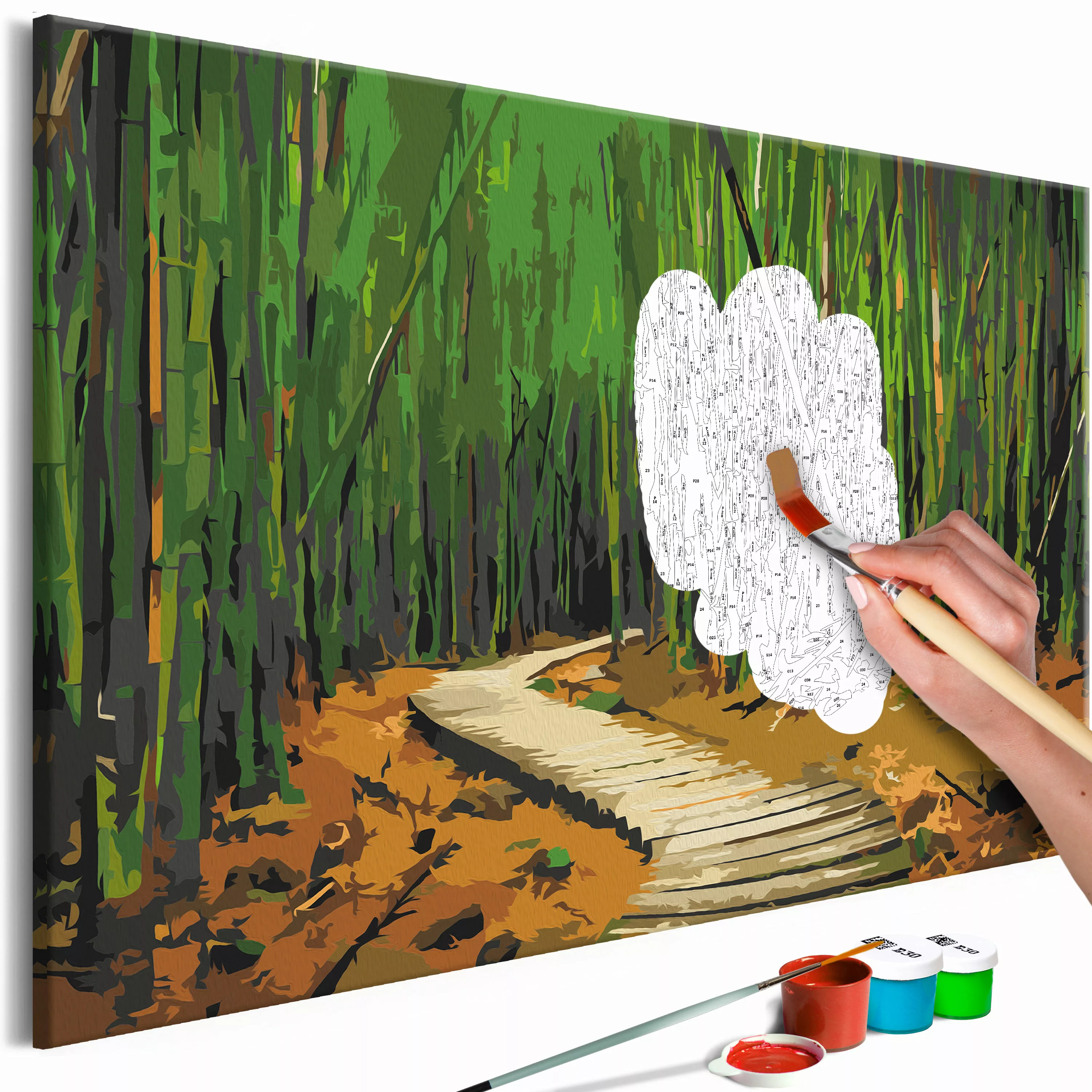 Malen Nach Zahlen - Wooden Path günstig online kaufen