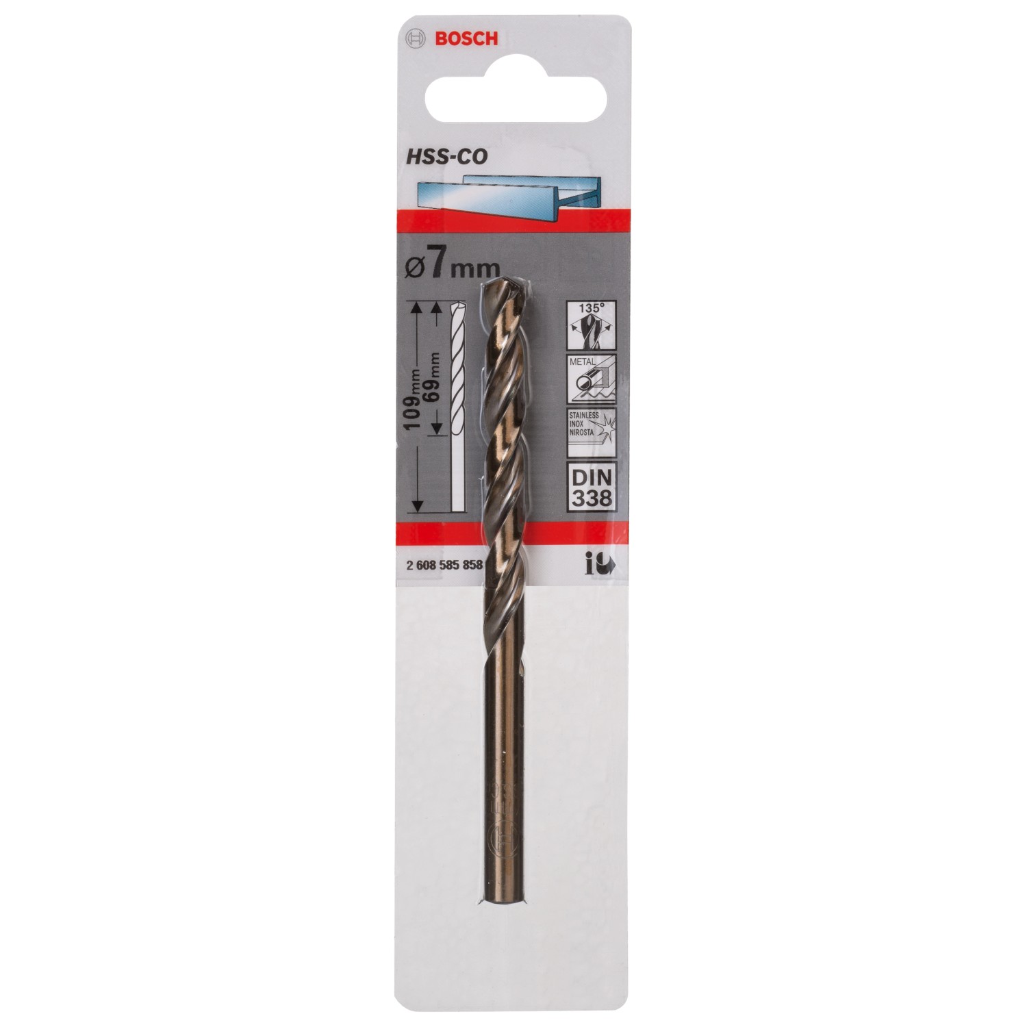 Bosch HSS-Co Metallbohrer Ø 7 mm x 69 mm x 109 mm günstig online kaufen