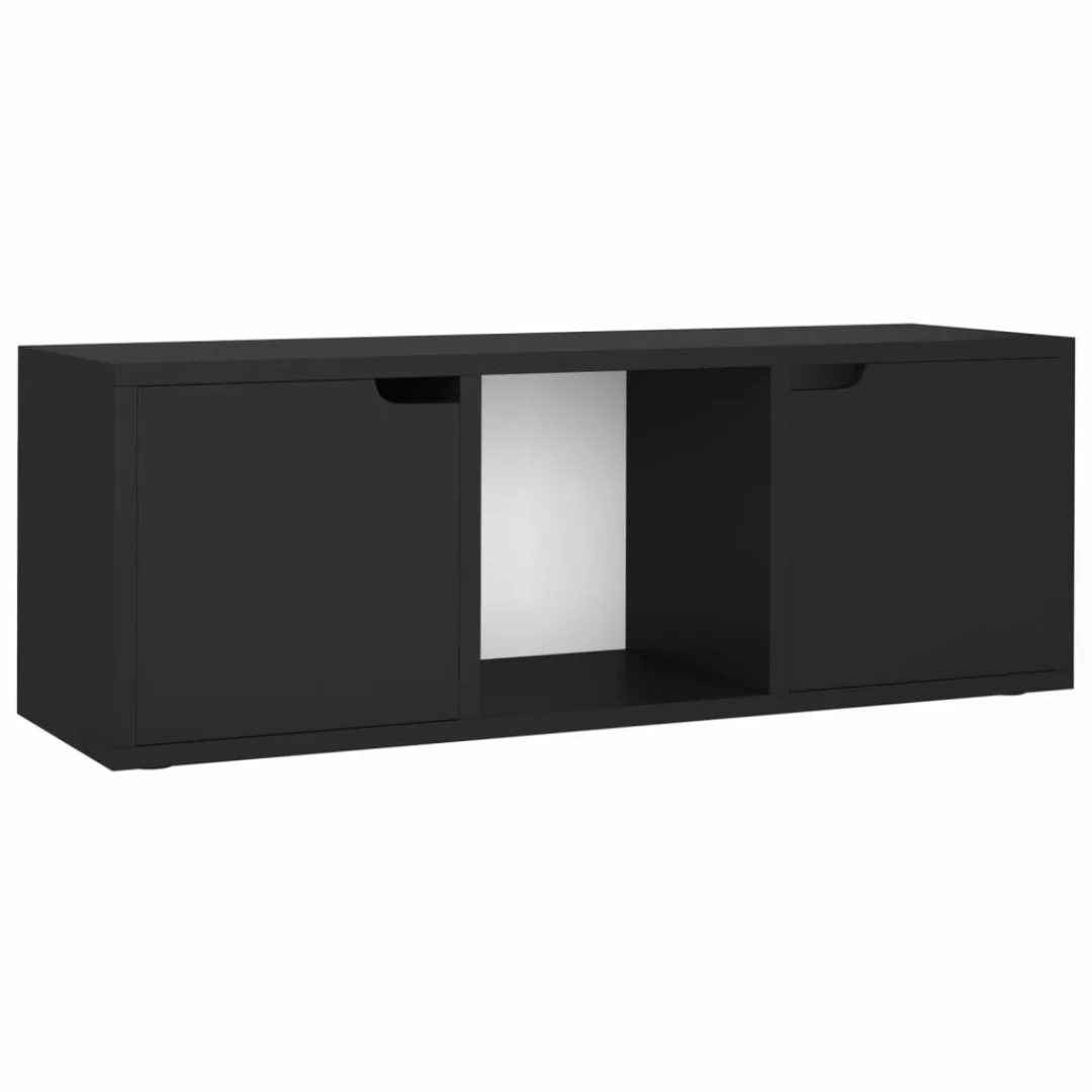 Tv-schrank Schwarz 88,5x27,5x30,5 Cm Spanplatte günstig online kaufen