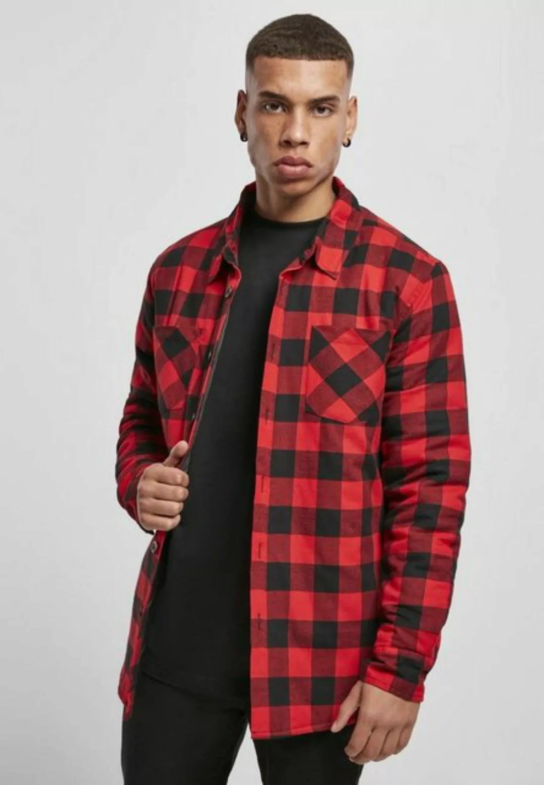 URBAN CLASSICS Langarmhemd "Urban Classics Herren Padded Check Flannel Shir günstig online kaufen