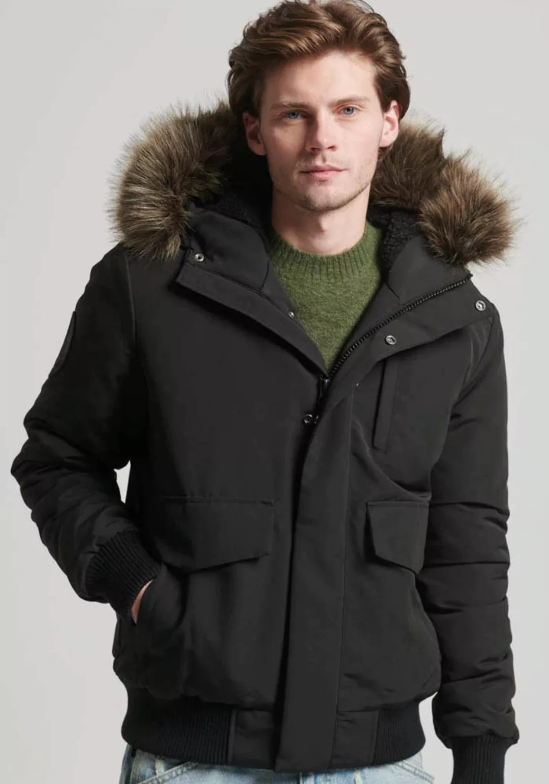 Superdry Steppjacke "EVEREST HOODED PUFFER BOMBER", mit Kapuze günstig online kaufen