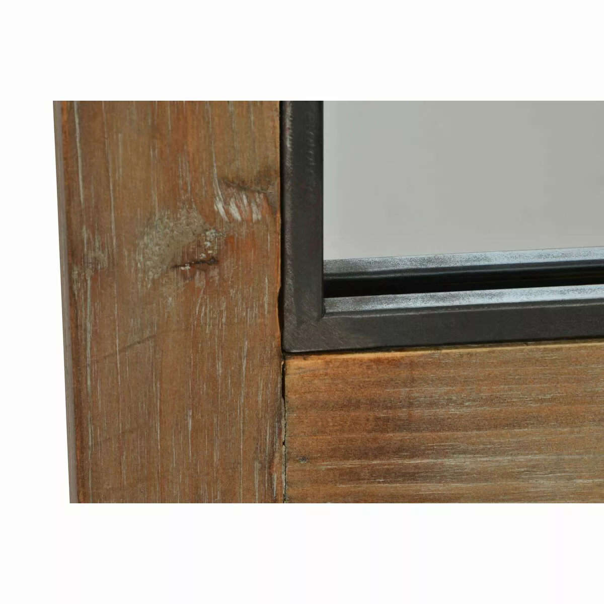 Wandspiegel Dkd Home Decor Schwarz Metall Braun Birke Fenster (60 X 3 X 160 günstig online kaufen